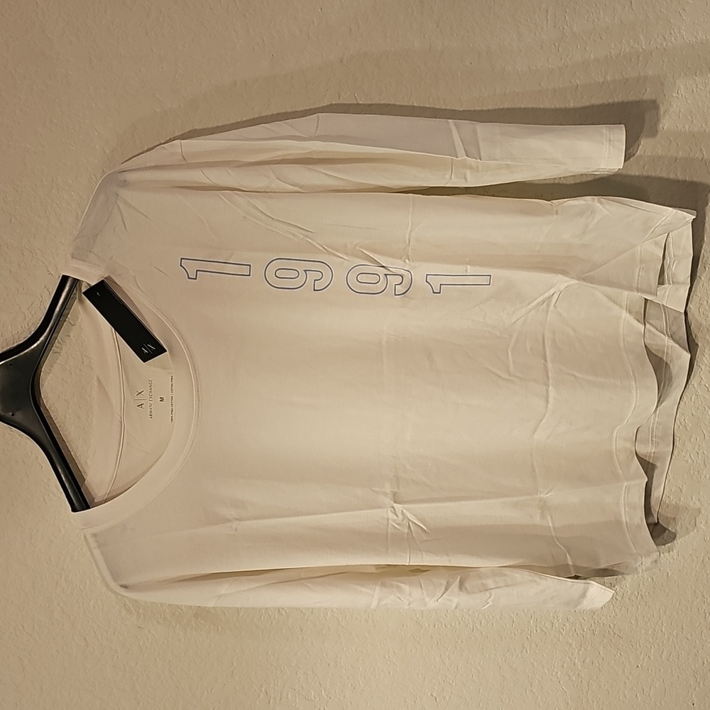 A/X Armani Exchange Cream Long Sleeve Tee